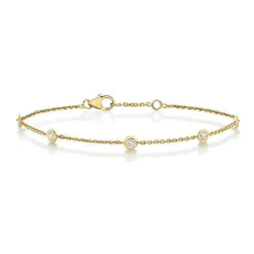 Beautiful Yellow Gold and Diamond Bracelet in UK 0.36ct